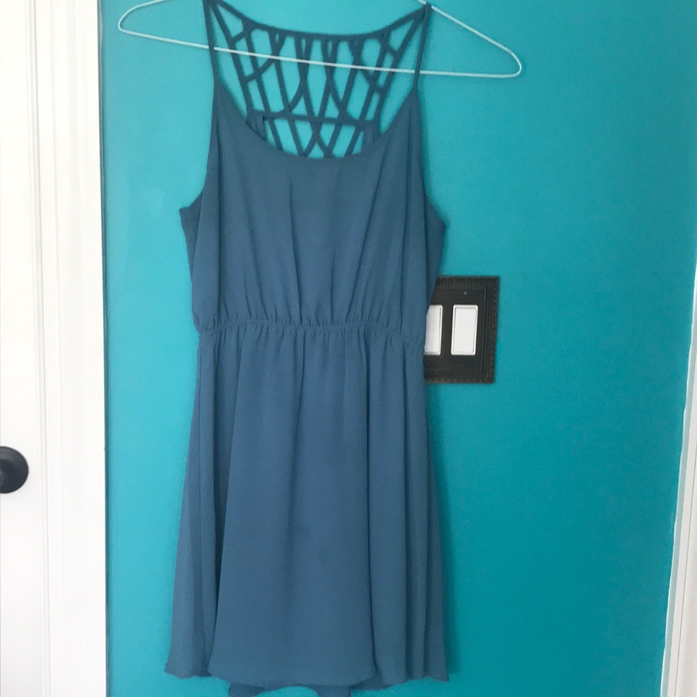 Lizard Thicket Blue Chiffon Summer Dress.
